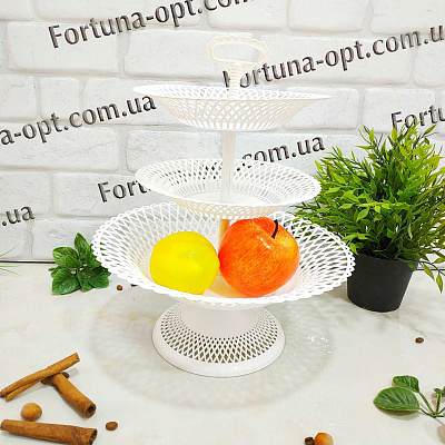 Фруктовница пластиковая 3 яруса 5058 ✅ базовая цена 34.63 грн. ✔ Опт ✔ Скидки ✔ Заходите! - Интернет-магазин ✅ Фортуна-опт ✅