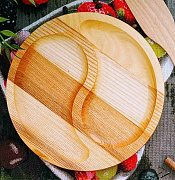 Менажница Ясень 25см круглая 2 секций 0129 ✅ базовая цена 197.14 грн. ✔ Опт ✔ Скидки ✔ Заходите! - Интернет-магазин ✅ Фортуна-опт ✅