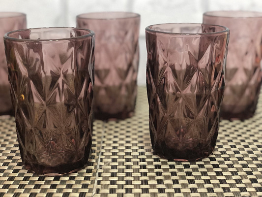 Стакан 350 гр Purple Red 6 шт/наб A-Plus - 9014  ✅ базовая цена $11.30 ✔ Опт ✔ Скидки ✔ Заходите! - Интернет-магазин ✅ Фортуна-опт ✅