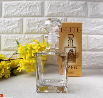 Графин водочный квадратный  "Киев" 0,35л. с крышкой. - 9456 ✅ базовая цена 53.45 грн. ✔ Опт ✔ Скидки ✔ Заходите! - Интернет-магазин ✅ Фортуна-опт ✅