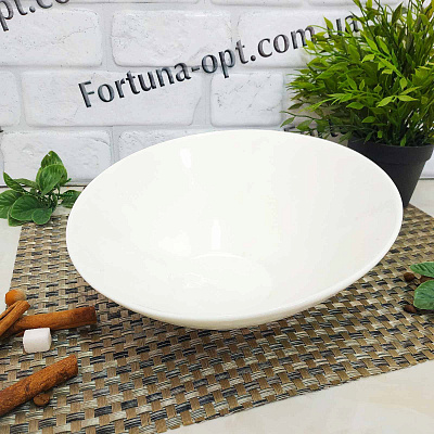 Салатник фарфор экстра белый 254 мм 215 ✅ базовая цена 266.40 грн. ✔ Опт ✔ Скидки ✔ Заходите! - Интернет-магазин ✅ Фортуна-опт ✅