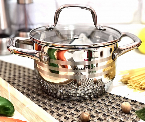 Кастрюля Wellberg WB - 1148 - 2,7л ✅ базовая цена $15.66 ✔ Опт ✔ Скидки ✔ Заходите! - Интернет-магазин ✅ Фортуна-опт ✅