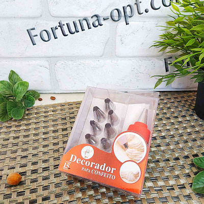 Мешок кондитерский +12 нержавеющих насадок 17125 ✅ базовая цена 77.92 грн. ✔ Опт ✔ Скидки ✔ Заходите! - Интернет-магазин ✅ Фортуна-опт ✅