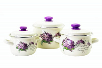 Набор эмалированных кастрюль 1,5л/2,5л/3,5л "928" Виола ✅ базовая цена 981.97 грн. ✔ Опт ✔ Скидки ✔ Заходите! - Интернет-магазин ✅ Фортуна-опт ✅