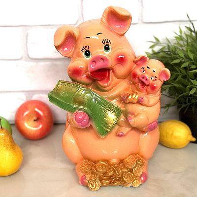 Копилка Свинка мама (сидит) 7864 ✅ базовая цена 115.44 грн. ✔ Опт ✔ Скидки ✔ Заходите! - Интернет-магазин ✅ Фортуна-опт ✅