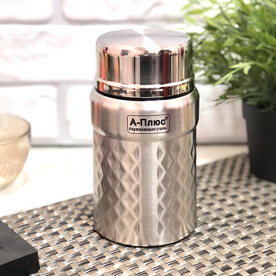 Термос с широким горлом 600 мл 1767 А-Плюс ➜ фото ➜ розн цена $6.77 - Интернет-магазин ✅ Fortuna-opt.com.ua. ✅