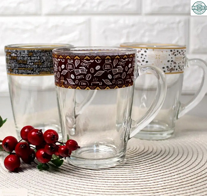 Кружка прозрачная с отводкой конус 300 мл - 8148 ✅ базовая цена 55.28 грн. ✔ Опт ✔ Скидки ✔ Заходите! - Интернет-магазин ✅ Фортуна-опт ✅