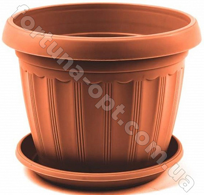 Горшок цветочный Терра 20*15 см - 0326 ✅ базовая цена 29.66 грн. ✔ Опт ✔ Скидки ✔ Заходите! - Интернет-магазин ✅ Фортуна-опт ✅