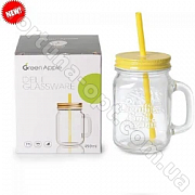 Банка - кружка стеклянная  490 мл 6148 ✅ базовая цена 34.45 грн. ✔ Опт ✔ Скидки ✔ Заходите! - Интернет-магазин ✅ Фортуна-опт ✅