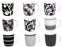 Чашка 360 мл "Белое и черное" керамика 2183 ✅ базовая цена 65.94 грн. ✔ Опт ✔ Скидки ✔ Заходите! - Интернет-магазин ✅ Фортуна-опт ✅