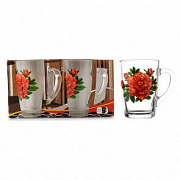 Чашка стекло 300 мл "Капучино цветы" 2 шт/наб 8238 ✅ базовая цена 64.93 грн. ✔ Опт ✔ Скидки ✔ Заходите! - Интернет-магазин ✅ Фортуна-опт ✅