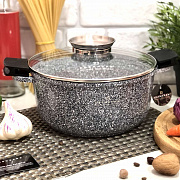 Казан - кастрюля с мраморным покрытием Edenberg EB - 3977 - 3.3 л / 22 см ✅ базовая цена $24.41 ✔ Опт ✔ Скидки ✔ Заходите! - Интернет-магазин ✅ Фортуна-опт ✅