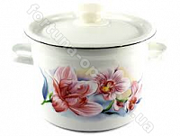 Кастрюля эмалированная 9,0 л 1621/2 Орхидея ✅ базовая цена 288.30 грн. ✔ Опт ✔ Скидки ✔ Заходите! - Интернет-магазин ✅ Фортуна-опт ✅