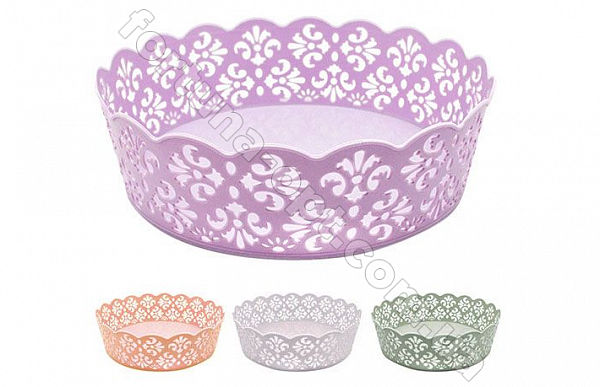 Корзинка пластиковая ажурная 22*6,5 см - Stenson - 84511  ✅ базовая цена $0.50 ✔ Опт ✔ Скидки ✔ Заходите! - Интернет-магазин ✅ Фортуна-опт ✅