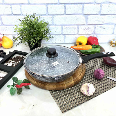 Сковорода с гранитным покрытием Benson BN - 517 (28*6см) ✅ базовая цена $18.34 ✔ Опт ✔ Скидки ✔ Заходите! - Интернет-магазин ✅ Фортуна-опт ✅