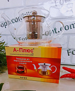 Чайник-заварник стекло 750мл A-Plus 0118 ✅ базовая цена $6.07 ✔ Опт ✔ Скидки ✔ Заходите! - Интернет-магазин ✅ Фортуна-опт ✅