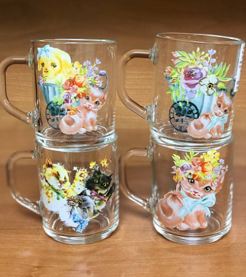 Чашка стекло 200 мл "Котята микс" 8106/1335 ✅ базовая цена 37.05 грн. ✔ Опт ✔ Скидки ✔ Заходите! - Интернет-магазин ✅ Фортуна-опт ✅