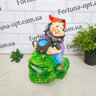 Гном на жабе гипс 1805 ✅ базовая цена 261.57 грн. ✔ Опт ✔ Скидки ✔ Заходите! - Интернет-магазин ✅ Фортуна-опт ✅