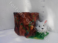 Кашпо Кролик по пеньком 2925 (К) ✅ базовая цена 296 грн. ✔ Опт ✔ Скидки ✔ Заходите! - Интернет-магазин ✅ Фортуна-опт ✅