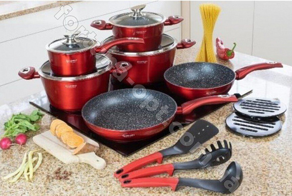 Набор посуды Edenberg EB - 5612 Burgundy Metallic Line ✅ базовая цена $107.85 ✔ Опт ✔ Скидки ✔ Заходите! - Интернет-магазин ✅ Фортуна-опт ✅