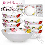 Салатник  7 пр стеклокерамика Шиповник SNT - 30056-202 ✅ базовая цена 171.90 грн. ✔ Опт ✔ Скидки ✔ Заходите! - Интернет-магазин ✅ Фортуна-опт ✅