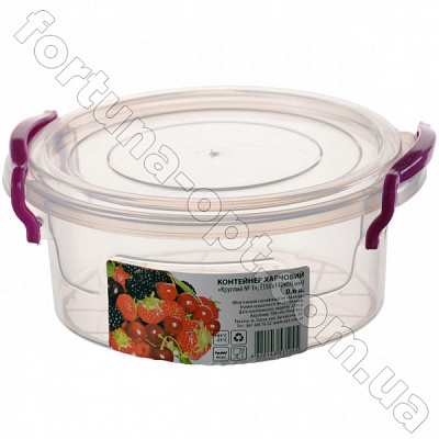 Судок пищевой круглый с ручками 0,6 л - 0440 ✅ базовая цена 10.81 грн. ✔ Опт ✔ Скидки ✔ Заходите! - Интернет-магазин ✅Фортуна-опт ✅