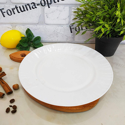 Тарелка стеклокерамическая мелкая 25 см А-Плюс - 1865 ✅ базовая цена $1.37 ✔ Опт ✔ Скидки ✔ Заходите! - Интернет-магазин ✅ Фортуна-опт ✅