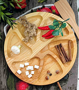 Менажница Ясень 25см круглая 6 секций 0128 ✅ базовая цена 184.95 грн. ✔ Опт ✔ Скидки ✔ Заходите! - Интернет-магазин ✅ Фортуна-опт ✅