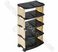 Полка для обуви 5-ти ярусная коричневая  (Бежево-черная ) 0731 ✅ базовая цена 265.33 грн. ✔ Опт ✔ Скидки ✔ Заходите! - Интернет-магазин ✅ Фортуна-опт ✅