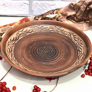 Блюдо-тарелка под жаркое d-30 см (красная глина) - 8788 ✅ базовая цена 111.89 грн. ✔ Опт ✔ Скидки ✔ Заходите! - Интернет-магазин ✅ Фортуна-опт ✅