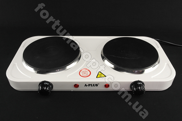 Электроплита двойная A-Plus - 2104 (2000Вт) ✅ базовая цена $14.55 ✔ Опт ✔ Скидки ✔ Заходите! - Интернет-магазин ✅ Фортуна-опт ✅