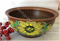 Миска Киссе 0,4 л (красная глина) рисованная 7881 ✅ базовая цена 32 грн. ✔ Опт ✔ Скидки ✔ Заходите! - Интернет-магазин ✅ Фортуна-опт ✅