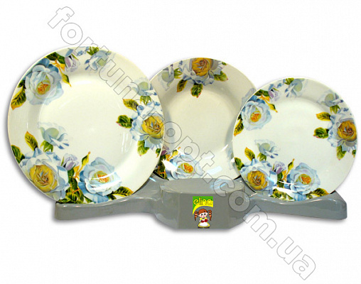 Набор тарелок 18 предметов Elina EL -1110D ✅ базовая цена 592.58 грн. ✔ Опт ✔ Скидки ✔ Заходите! - Интернет-магазин ✅ Фортуна-опт ✅