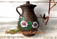 Кувшин керамический - 3л рисованный (красная глина) ✅ базовая цена 121 грн. ✔ Опт ✔ Скидки ✔ Заходите! - Интернет-магазин ✅ Фортуна-опт ✅