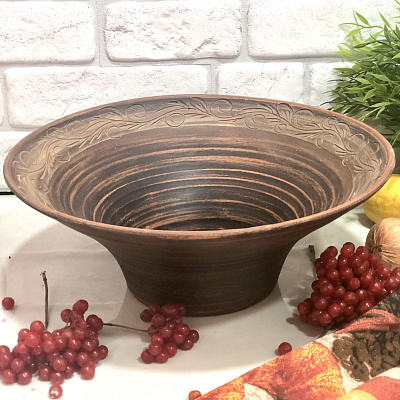 Фруктовница 4 л из красной глины - 2953 ✅ базовая цена 133.20 грн. ✔ Опт ✔ Скидки ✔ Заходите! - Интернет-магазин ✅ Фортуна-опт ✅