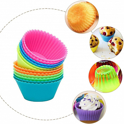 Форма силиконовая кекс 10 шт/наб - 850 ✅ базовая цена $1.44 ✔ Опт ✔ Скидки ✔ Заходите! - Интернет-магазин ✅ Фортуна-опт ✅