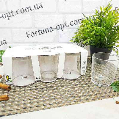 Стаканы "Ecomo" 6 шт/набор 265 мл низ 0265 ✅ базовая цена 123.14 грн. ✔ Опт ✔ Скидки ✔ Заходите! - Интернет-магазин ✅ Фортуна-опт ✅