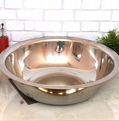 Миска из нержавеющей стали A-Plus - 0742 (42 см) ✅ базовая цена $4.82 ✔ Опт ✔ Скидки ✔ Заходите! - Интернет-магазин ✅ Фортуна-опт ✅