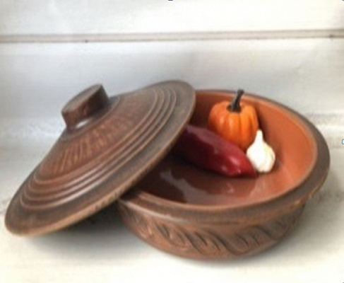 Сковорода из красной глины с глазурью 2л - 7891 ✅ базовая цена 150.84 грн. ✔ Опт ✔ Скидки ✔ Заходите! - Интернет-магазин ✅ Фортуна-опт ✅