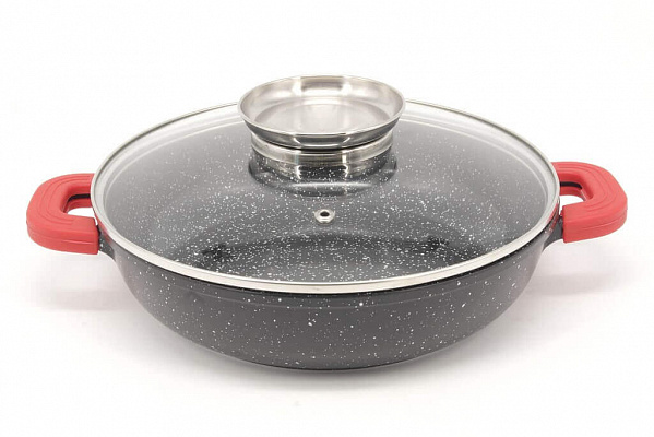 Сковорода - сотейник гранитное покрытие A - Plus - 1998 - 24 см ✅ базовая цена $13.85 ✔ Опт ✔ Скидки ✔ Заходите! - Интернет-магазин ✅ Фортуна-опт ✅