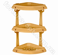 Полка для ванной комнаты угловая (бежевая) 0736 ✅ базовая цена 125.44 грн. ✔ Опт ✔ Скидки ✔ Заходите! - Интернет-магазин ✅ Фортуна-опт ✅