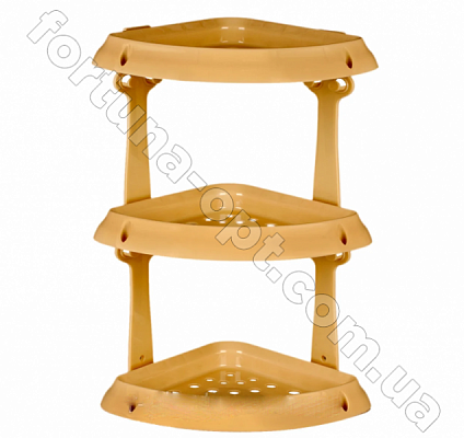 Полка для ванной комнаты угловая (бежевая) 0736 ✅ базовая цена 125.44 грн. ✔ Опт ✔ Скидки ✔ Заходите! - Интернет-магазин ✅ Фортуна-опт ✅