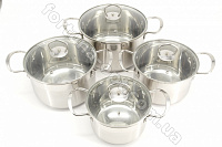 Набор кастрюль нержавейка A-Plus - 2183➜ Опт и розница ✅ актуальная цена -Интернет магазин ✅ Фортуна ✅