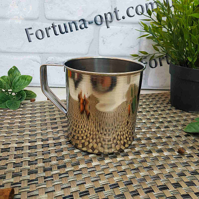 Кружка из нержавеющей стали 11 см A-Plus - 0276 ✅ базовая цена $1.33 ✔ Опт ✔ Скидки ✔ Заходите! - Интернет-магазин ✅ Фортуна-опт ✅