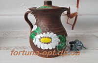 Кувшин 1,5л рисованный (красная глина) ✅ базовая цена 94 грн. ✔ Опт ✔ Скидки ✔ Заходите! - Интернет-магазин ✅ Фортуна-опт ✅