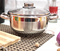 Кастрюля из нержавеющей стали Home Perfect - 2309 - 3 л ✅ базовая цена 366.13 грн. ✔ Опт ✔ Скидки ✔ Заходите! - Интернет-магазин ✅ Фортуна-опт ✅