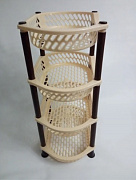 Полка овощная 4 яруса овал Эфе коричневая 0729-1 ✅ базовая цена 187.77 грн. ✔ Опт ✔ Скидки ✔ Заходите! - Интернет-магазин ✅ Фортуна-опт ✅