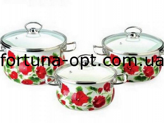 Набор кастрюль 1000 Каркаде ✅ базовая цена 1 026.17 грн. ✔ Опт ✔ Скидки ✔ Заходите! - Интернет-магазин ✅ Фортуна-опт ✅