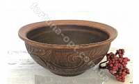 Миска Киссе 1,2л резная (красная глина) ✅ базовая цена 38 грн. ✔ Опт ✔ Скидки ✔ Заходите! - Интернет-магазин ✅ Фортуна-опт ✅
