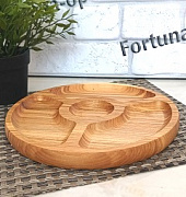 Менажница Ясень 30см круглая 3 секции 0126 ✅ базовая цена 243.15 грн. ✔ Опт ✔ Скидки ✔ Заходите! - Интернет-магазин ✅ Фортуна-опт ✅